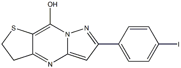 6-(4-iodophenyl)-2,3-dihydropyrazolo[1,5-a]thieno[3,2-d]pyrimidin-9-ol Struktur