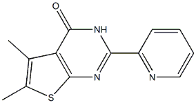 5,6-dimethyl-2-(2-pyridinyl)thieno[2,3-d]pyrimidin-4(3H)-one Struktur