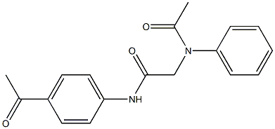 2-(acetylanilino)-N-(4-acetylphenyl)acetamide Struktur