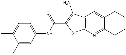 3-amino-N-(3,4-dimethylphenyl)-5,6,7,8-tetrahydrothieno[2,3-b]quinoline-2-carboxamide Struktur