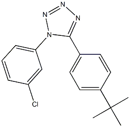 5-(4-tert-butylphenyl)-1-(3-chlorophenyl)-1H-tetraazole Struktur