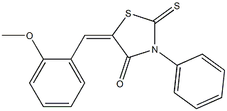 5-(2-methoxybenzylidene)-3-phenyl-2-thioxo-1,3-thiazolidin-4-one Struktur