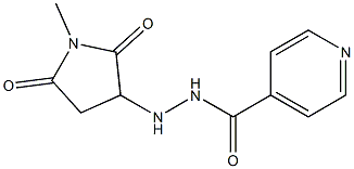 N'-(1-methyl-2,5-dioxo-3-pyrrolidinyl)isonicotinohydrazide Struktur