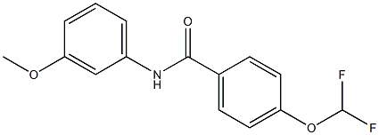 4-(difluoromethoxy)-N-(3-methoxyphenyl)benzamide Struktur