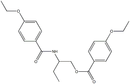 2-[(4-ethoxybenzoyl)amino]butyl 4-ethoxybenzoate Struktur