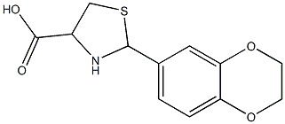 2-(2,3-dihydro-1,4-benzodioxin-6-yl)-1,3-thiazolidine-4-carboxylic acid Struktur