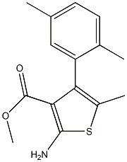 methyl 2-amino-4-(2,5-dimethylphenyl)-5-methyl-3-thiophenecarboxylate Struktur