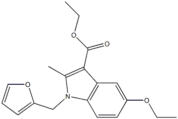 ethyl 5-ethoxy-1-(2-furylmethyl)-2-methyl-1H-indole-3-carboxylate Struktur