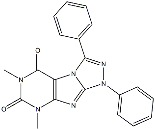 6,8-dimethyl-1,3-diphenyl-1H-[1,2,4]triazolo[3,4-f]purine-5,7(6H,8H)-dione Struktur