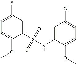 N-(5-chloro-2-methoxyphenyl)-5-fluoro-2-methoxybenzenesulfonamide Struktur