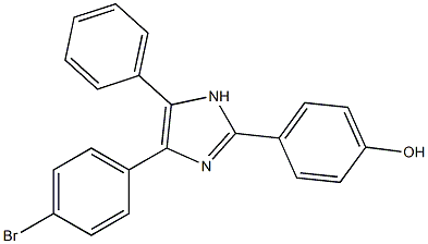 4-[4-(4-bromophenyl)-5-phenyl-1H-imidazol-2-yl]phenol Struktur