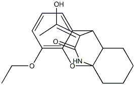 4-ethoxy-17-(1-hydroxyethylidene)-2-oxa-15-azatetracyclo[7.5.3.0~1,10~.0~3,8~]heptadeca-3,5,7-trien-16-one Struktur