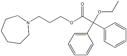 3-azepan-1-ylpropyl ethoxy(diphenyl)acetate Structure