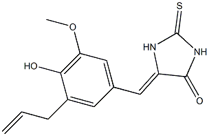 5-(3-allyl-4-hydroxy-5-methoxybenzylidene)-2-thioxo-4-imidazolidinone Struktur