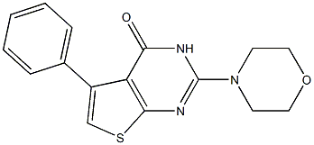 2-(4-morpholinyl)-5-phenylthieno[2,3-d]pyrimidin-4(3H)-one Struktur