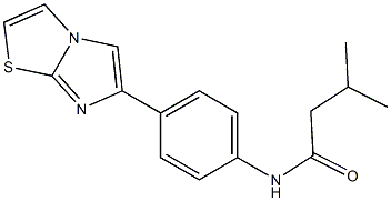 N-(4-imidazo[2,1-b][1,3]thiazol-6-ylphenyl)-3-methylbutanamide Struktur