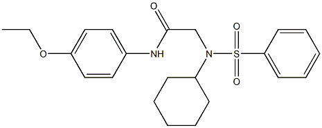 2-[cyclohexyl(phenylsulfonyl)amino]-N-(4-ethoxyphenyl)acetamide Struktur