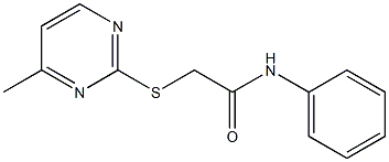 2-[(4-methyl-2-pyrimidinyl)sulfanyl]-N-phenylacetamide Struktur