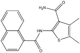 4,5-dimethyl-2-(1-naphthoylamino)-3-thiophenecarboxamide Struktur