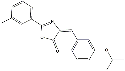 4-(3-isopropoxybenzylidene)-2-(3-methylphenyl)-1,3-oxazol-5(4H)-one Struktur