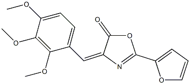 2-(2-furyl)-4-(2,3,4-trimethoxybenzylidene)-1,3-oxazol-5(4H)-one Struktur