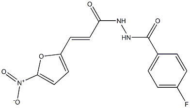 4-fluoro-N'-(3-{5-nitro-2-furyl}acryloyl)benzohydrazide Struktur