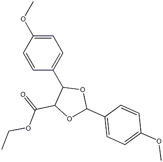 ethyl 2,5-bis(4-methoxyphenyl)-1,3-dioxolane-4-carboxylate Struktur