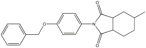 2-[4-(benzyloxy)phenyl]-5-methylhexahydro-1H-isoindole-1,3(2H)-dione Struktur