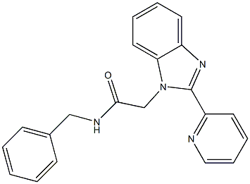 N-benzyl-2-[2-(2-pyridinyl)-1H-benzimidazol-1-yl]acetamide Struktur