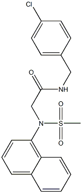 N-(4-chlorobenzyl)-2-[(methylsulfonyl)(1-naphthyl)amino]acetamide Struktur