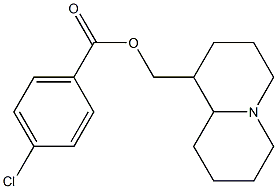 octahydro-2H-quinolizin-1-ylmethyl 4-chlorobenzoate Struktur