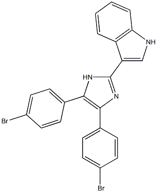 3-[4,5-bis(4-bromophenyl)-1H-imidazol-2-yl]-1H-indole Struktur