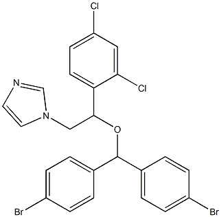 bis(4-bromophenyl)methyl 1-(2,4-dichlorophenyl)-2-(1H-imidazol-1-yl)ethyl ether Struktur