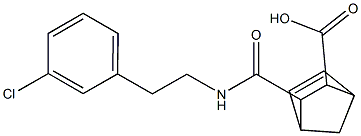 3-({[2-(3-chlorophenyl)ethyl]amino}carbonyl)bicyclo[2.2.1]hept-5-ene-2-carboxylic acid Struktur