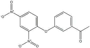 1-(3-{2,4-bisnitrophenoxy}phenyl)ethanone Struktur