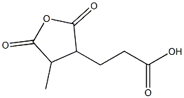 3-(4-methyl-2,5-dioxotetrahydro-3-furanyl)propanoicacid Struktur