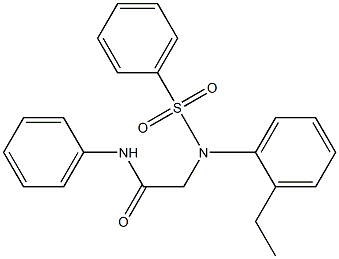 2-[2-ethyl(phenylsulfonyl)anilino]-N-phenylacetamide Struktur