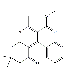 ethyl 2,7,7-trimethyl-5-oxo-4-phenyl-5,6,7,8-tetrahydro-3-quinolinecarboxylate Struktur