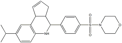 8-isopropyl-4-[4-(4-morpholinylsulfonyl)phenyl]-3a,4,5,9b-tetrahydro-3H-cyclopenta[c]quinoline Struktur