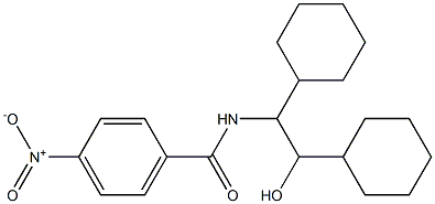 N-(1,2-dicyclohexyl-2-hydroxyethyl)-4-nitrobenzamide Struktur