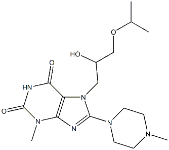 7-(2-hydroxy-3-isopropoxypropyl)-3-methyl-8-(4-methylpiperazin-1-yl)-3,7-dihydro-1H-purine-2,6-dione Struktur