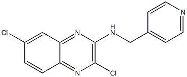 N-(3,7-dichloro-2-quinoxalinyl)-N-(4-pyridinylmethyl)amine Struktur