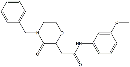 2-(4-benzyl-3-oxo-2-morpholinyl)-N-(3-methoxyphenyl)acetamide Struktur