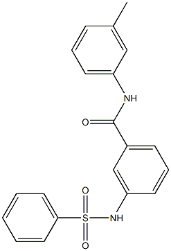 N-(3-methylphenyl)-3-[(phenylsulfonyl)amino]benzamide Struktur