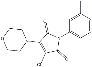 3-chloro-1-(3-methylphenyl)-4-(4-morpholinyl)-1H-pyrrole-2,5-dione Struktur