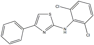 N-(2,6-dichlorophenyl)-4-phenyl-1,3-thiazol-2-amine Struktur