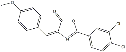 2-(3,4-dichlorophenyl)-4-(4-methoxybenzylidene)-1,3-oxazol-5(4H)-one Struktur