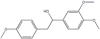 1-(3,4-dimethoxyphenyl)-2-(4-methoxyphenyl)ethanol Struktur