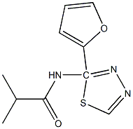 2-methyl-N-(5-tetrahydro-2-furanyl-1,3,4-thiadiazol-2-yl)propanamide Struktur