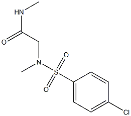 2-[[(4-chlorophenyl)sulfonyl](methyl)amino]-N-methylacetamide Struktur